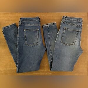 Everlane Skinny Jeans 30 Tall Mid-Rise High-Rise Bundle Medium Wash 2 Pair